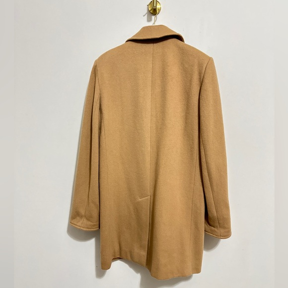 Camel Pea Coat By Talbots Size 8 - Picture 3 of 8